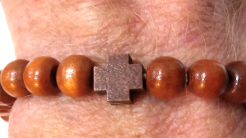 Bracciale rosario croce - bracciale,