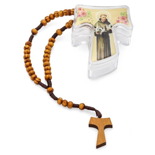 Collana legno con perle - in,