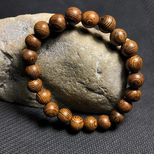 Bracciale perle legno naturale