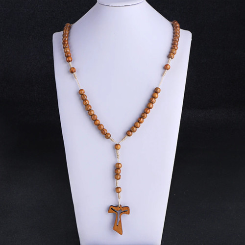 Collana rosario con - , perline