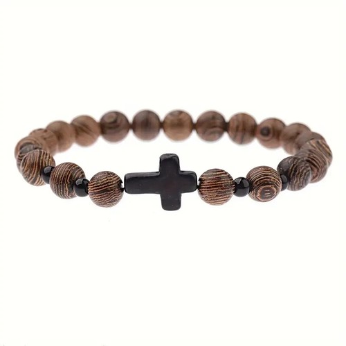 Bracciale croce nera - croce, con