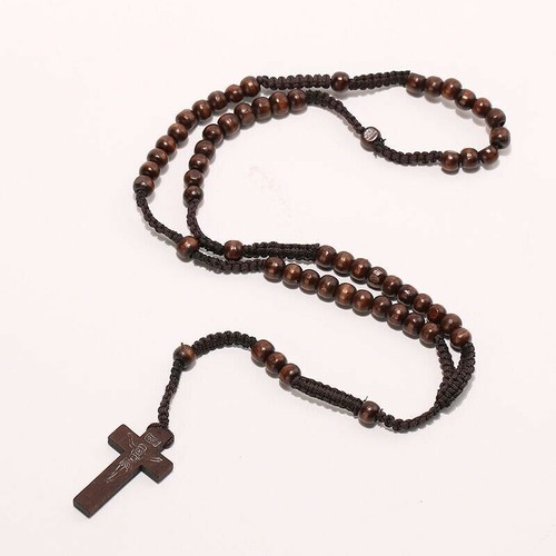 Collana rosario legno uomo - collana, in