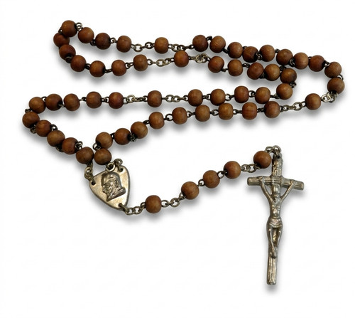Rosario con grani legno - grani,