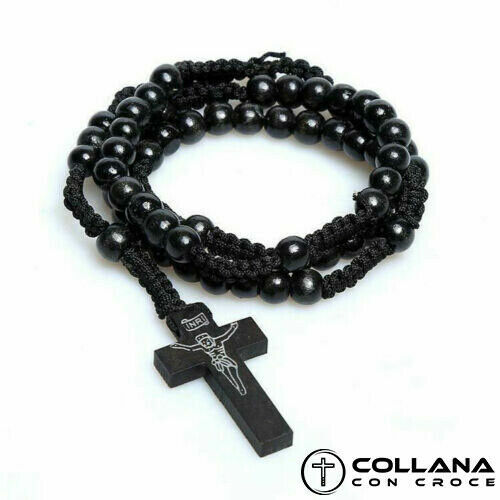 Collana rosario legno - legno, con